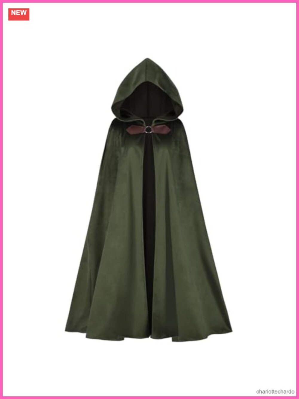 Velvet Hooded Cloak Renaissance Cape Medieval Costume